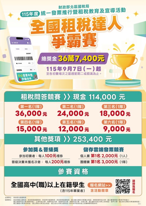 【NEW】新化稽徵所115年「全國租稅達人爭霸賽」活動圖片